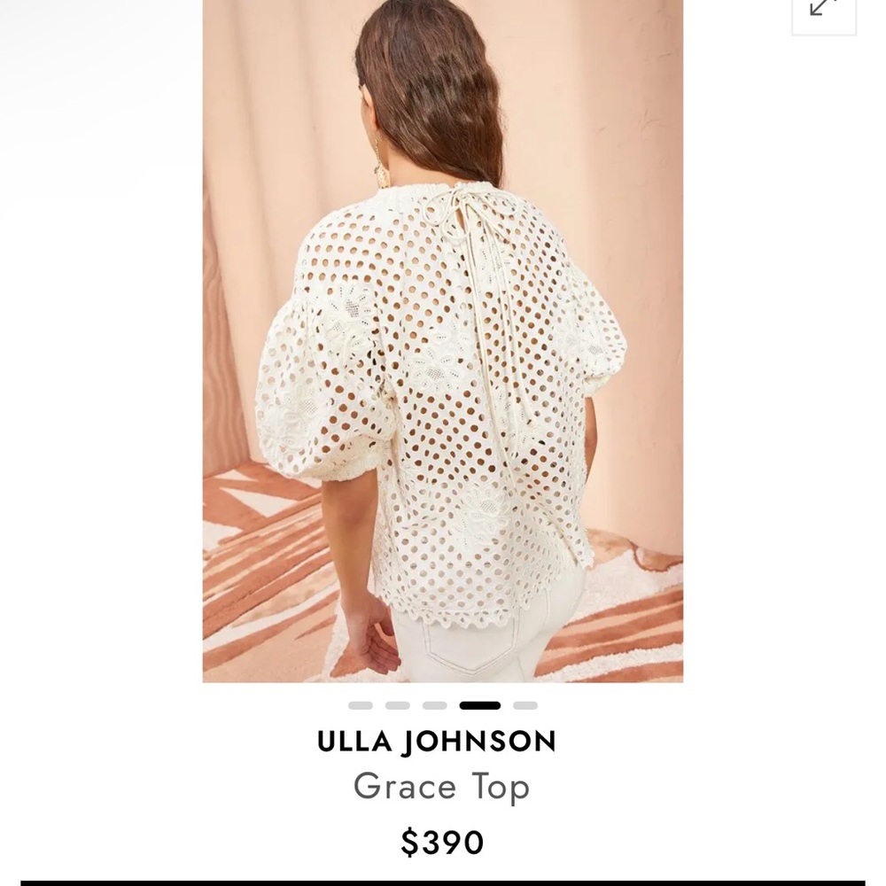Ulla Johnson Cream Oversized Boxy Blouse